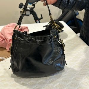 Coach like new shinny leather bag